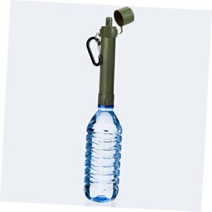 CLISPEED Water Bottle Straw Outdoor Filter Water Purification Tablets Water Filter Backpacking System Water Distiller Flat Water Bottle Portable Camping Hand Warmer Abs Travel