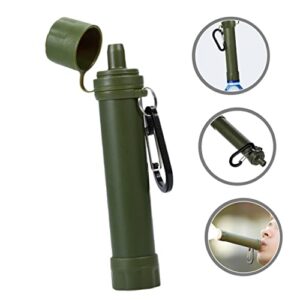 CLISPEED Water Bottle Straw Outdoor Filter Water Purification Tablets Water Filter Backpacking System Water Distiller Flat Water Bottle Portable Camping Hand Warmer Abs Travel