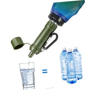 CLISPEED Water Bottle Straw Outdoor Filter Water Purification Tablets Water Filter Backpacking System Water Distiller Flat Water Bottle Portable Camping Hand Warmer Abs Travel