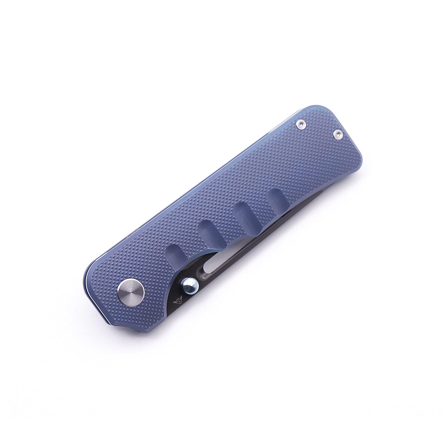 AMEIGHT KNIVES Elgar Pocket Folding Knife 3.5" Black PVD S90V Blade Blue Anodized Titanium Handle AM8-004BU