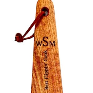 COWBOY SPATULA - Mesquite Wood TEXAS SLIM Handmade in Texas. Made in USA. Safe for nonstick, and cast iron cookware. Personalize it!