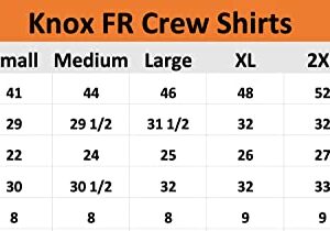 Knox FR Shirts for Men | Double Stitched Long Sleeve Crew Flame Resistant Shirt | NFPA2112 Light Weight Fire Retardant Welding Shirt (Black- Large)