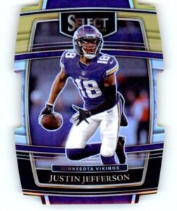 2021 panini select black and gold prizm die-cut #23 justin jefferson concourse minnesota vikings nfl football trading card