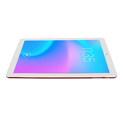 Naroote 10.1in Tablet, Red Calling Tablet for Android 11.0 100‑240V for Working (US Plug)