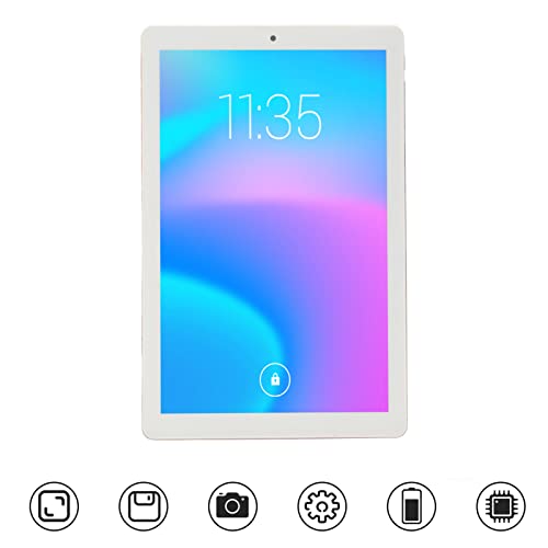 Naroote 10.1in Tablet, Red Calling Tablet for Android 11.0 100‑240V for Working (US Plug)