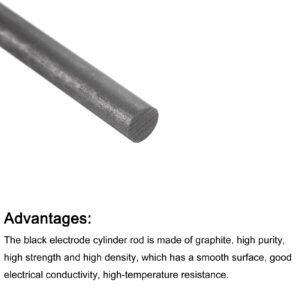 PATIKIL Graphite Rod Graphite Stirring Rod Cylinder Stick Carbon Rod 100x4mm Black for Electrode, Melting Casting, Crucibles, Pack of 10