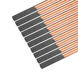 patikil copper coated gouging carbon electrode rods, 6mm/0.23 inch dia, 355mm/14-inch length for welding, pack of 50