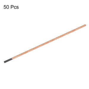 PATIKIL Copper Coated Gouging Carbon Electrode Rods, 6mm/0.23 Inch Dia, 355mm/14-inch Length for Welding, Pack of 50