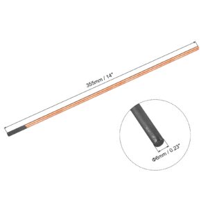 PATIKIL Copper Coated Gouging Carbon Electrode Rods, 6mm/0.23 Inch Dia, 355mm/14-inch Length for Welding, Pack of 50