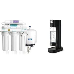 apec water systems roes-ph75 top tier alkaline mineral ph+ 75 gpd certified reverse osmosis system + apec sparkle premium soda maker