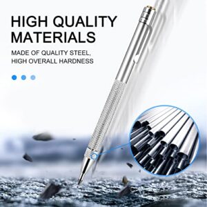 WXJ13 2 Packs Tungsten Carbide Scriber with Magnet, with Extra 10 Replacement Marking Tip, Metal Etching Pen Etching Engraving Pen fot Ceramics/Glass/Metal Sheet, Stainless Steel