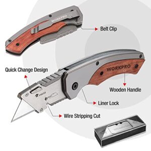 Goldblatt 100-Pack Utility Blades and WORKPRO Folding Utility Knife