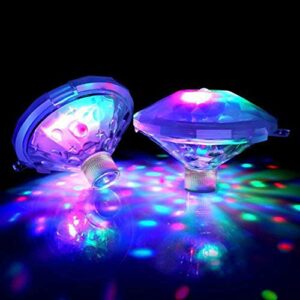 swimming pool lights,led color changing floating lights with 8 modes lighting underwater,battery powered waterproof, that float for disco pool pond fountain garden party decoration