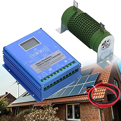 RETRIN Wind Solar Hybrid Controller,12V/24V/48V LCD Display MPPT Boost Charging Multifunctional Wind Solar Controller,Battery Off Grid Controller Wind Turbine Solar Hybrid MPPT Charge Boost,5000w-24V