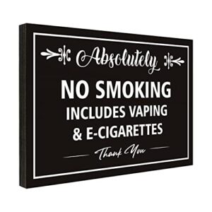no smoking sign for house, no vaping sign for home, use for office or business front door warning reminder signs, smoke free restaurants & gas stations wall decor use 3.55" x 5.15" - pma014