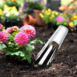 Happyyami Stainless Steel Bucket Shovel Gardening Hand Tools Vegetable Scoop Stainless Steel Trowel Plant Potting Shovels Outdoor Plants Succulent Tool Sand Digging Gardening Soil