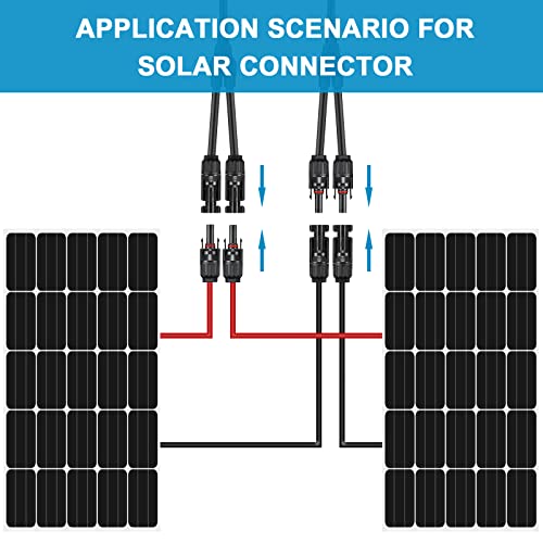 ISELAN Solar Connectors Y Branch Parallel Adapter Cable Solar Panel ...