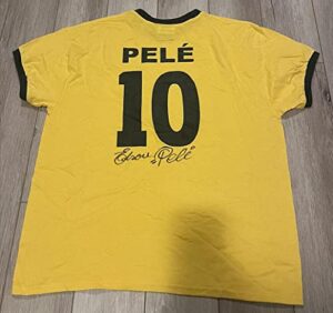 pele signed brazil jersey psa/dna national team jersey edson pele signed 2 - autographed soccer jerseys