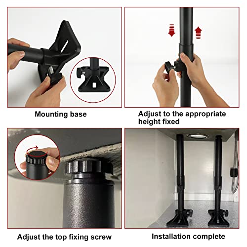 Undermount Sink Support Repair Brackets - YMOBBU Undermount Sink Repair Kit System Kitchen Sink Adjustable Brackets (13.7-23.6 inch)