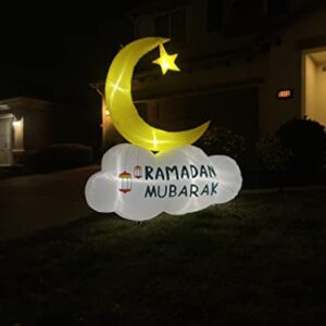 Inflatables Outdoor/Indoor Yard Decorations for Muslim/Islamic Holidays, Inflatable Ramadan & Eid Mubarak, Sheep for Eid ul Adha, Mosque/Masjid, & Muslim Boy & Girl (Ramadan & Eid Mubarak)