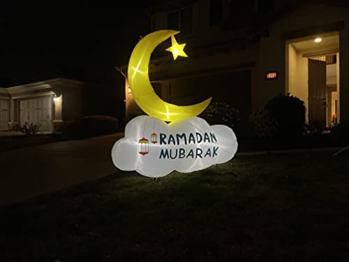 Inflatables Outdoor/Indoor Yard Decorations for Muslim/Islamic Holidays, Inflatable Ramadan & Eid Mubarak, Sheep for Eid ul Adha, Mosque/Masjid, & Muslim Boy & Girl (Ramadan & Eid Mubarak)