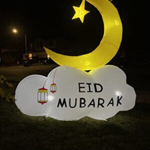 Inflatables Outdoor/Indoor Yard Decorations for Muslim/Islamic Holidays, Inflatable Ramadan & Eid Mubarak, Sheep for Eid ul Adha, Mosque/Masjid, & Muslim Boy & Girl (Ramadan & Eid Mubarak)