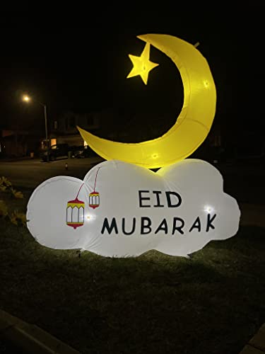 Inflatables Outdoor/Indoor Yard Decorations for Muslim/Islamic Holidays, Inflatable Ramadan & Eid Mubarak, Sheep for Eid ul Adha, Mosque/Masjid, & Muslim Boy & Girl (Ramadan & Eid Mubarak)