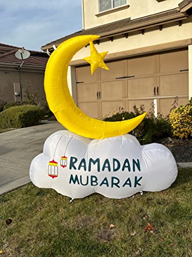 Inflatables Outdoor/Indoor Yard Decorations for Muslim/Islamic Holidays, Inflatable Ramadan & Eid Mubarak, Sheep for Eid ul Adha, Mosque/Masjid, & Muslim Boy & Girl (Ramadan & Eid Mubarak)