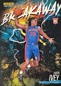 2022-23 panini instant jaden ivey breakaway basketball rookie card - limited to only 2304 cards - detroit pistons