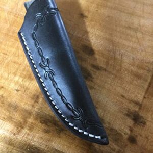 Handmade Leather Knife Sheath (Natural) (Black)