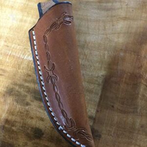 Handmade Leather Knife Sheath (Natural) (Black)