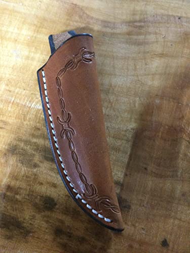 Handmade Leather Knife Sheath (Natural) (Black)