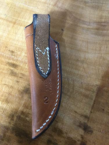 Handmade Leather Knife Sheath (Natural) (Black)