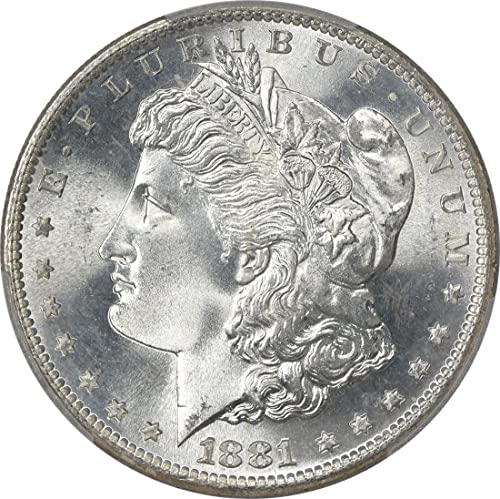 1881 S Morgan Dollar, CAC Verified PCGS MS68