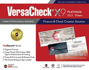 versacheck x9 platinum 2023 – 5 user finance and check creation software [pc download]