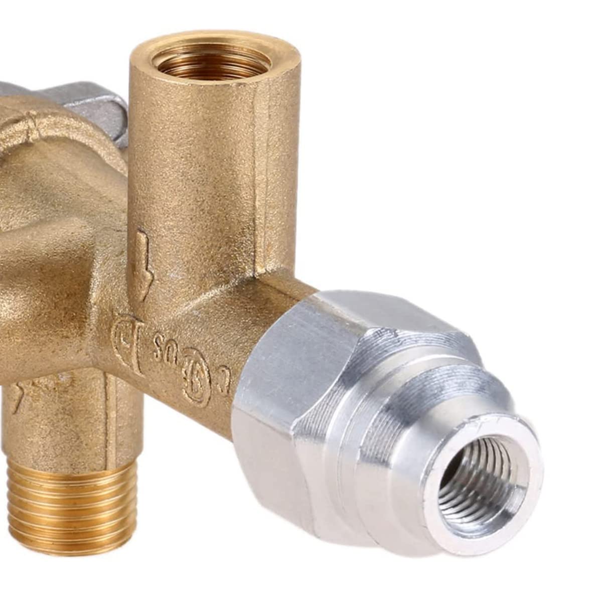 OWLEEN Safety Brass Patio Heater Main Control Valve with Pilot Port Fit for Low Pressure Patio Connection