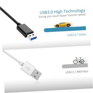 KOMBIUDA 3pcs USB to Adapter USB 3. 0 to Cable Dual Monitor Adapter USB usb3. 0 to Adapter USB to Cable Support Cell Phone Charging Stations USB b Cable USB to 12a Converter Flat