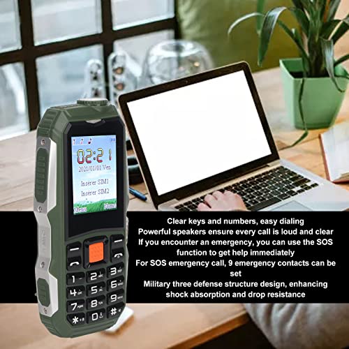 Q1 Cell Phone Powerful Speakers 2.4 Inch HD Screen SOS Button Q1 Cell Phone Unlocked Large Keys Elderly Outdoor Use (US Plug)