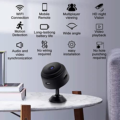 1080P Magnetic WiFi Mini Hidden Spy Camera, Nanny Cam Reshline Camera for Home Office Security,Secret Cameras with Motion Detection Night Vision