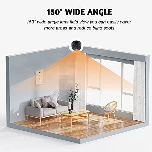 1080P Magnetic WiFi Mini Hidden Spy Camera, Nanny Cam Reshline Camera for Home Office Security,Secret Cameras with Motion Detection Night Vision