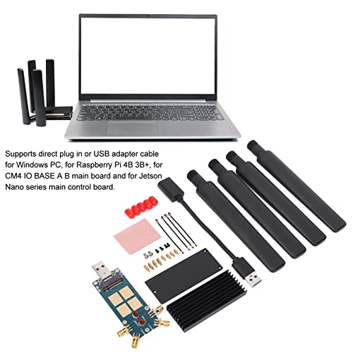 5G Module to USB Adapter, SIM Card Slot PCB Material NGFF M.2 to USB 5G Adapter Supports 3G 4G 5G Wide Applicability with Antenna for Computer