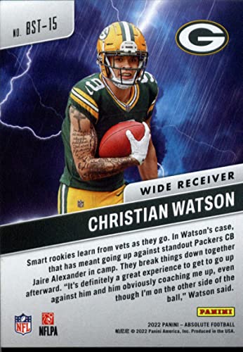 2022 PANINI ABSOLUTE BY STORM #15 CHRISTIAN WATSON GREEN BAY PACKERS FOOTBALL NFL