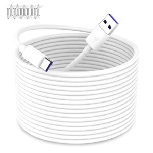 imangoo usb to usb c power cable for cctv camera, 33ft/ 10m type c power extension cable for xiaomi mi security camera outdoor indoor cord include 10 wire clips cable nails(no data transfer support)