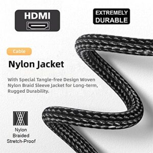 NFHK 4K Type-C Mini HDMI 1.4 Male 90 Degree Down Angled to HDMI Female Extension Cable for DV MP4 Camera DC Laptop