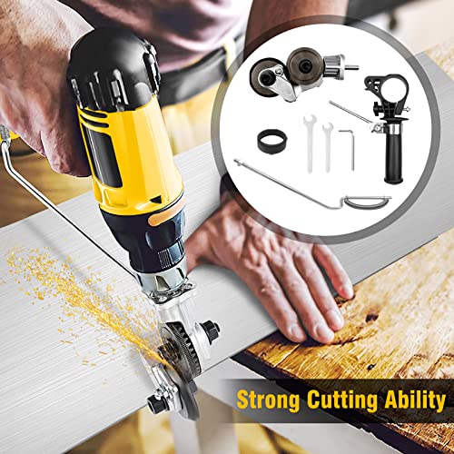 WESTCOLD Electric Drill Plate Cutter Attachment Metal Cutter - Sheet Metal Cutter Drill Attachment Double Headed Drill Plate Cutter Drill Attachment for Cutting Metal Plates Hard Materials
