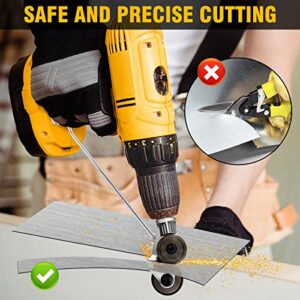 WESTCOLD Electric Drill Plate Cutter Attachment Metal Cutter - Sheet Metal Cutter Drill Attachment Double Headed Drill Plate Cutter Drill Attachment for Cutting Metal Plates Hard Materials