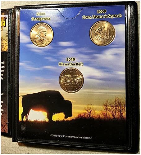 2000 P FIRST YEARS of ISSUE! 2000-2010 NATIVE AMERICAN $1 COIN COLLECTION in POSH HOLDER w HISTORY/CoA! GREAT GIFT! $1 Seller Perfect Uncirculated