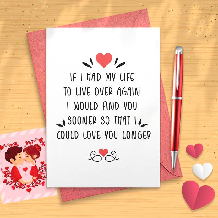 Cute Anniversary/Valentine Card - Romantic Card, Cute Love Card, Romantic Valentines Day, Greeting Card, Love Greeting, For Boyfriend Girlfriend [00440]