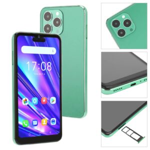 ciciglow 6.1in Unlocked Smartphones, I14 Pro Cell Phone, 4GB RAM 32GB ROM, 1960x1080 HD Display, 5MP+8MP Camera, 4 Core CPU, 5000mAh, Face ID, WiFi, BT, GPS(Green)