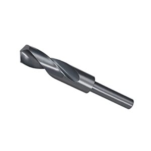 cocud reduced shank drill bit, 21mm cutting edge 1/2" shank, nitride coated high speed steel 6542 twist drill bits - (applications: for stainless steel metal wood)